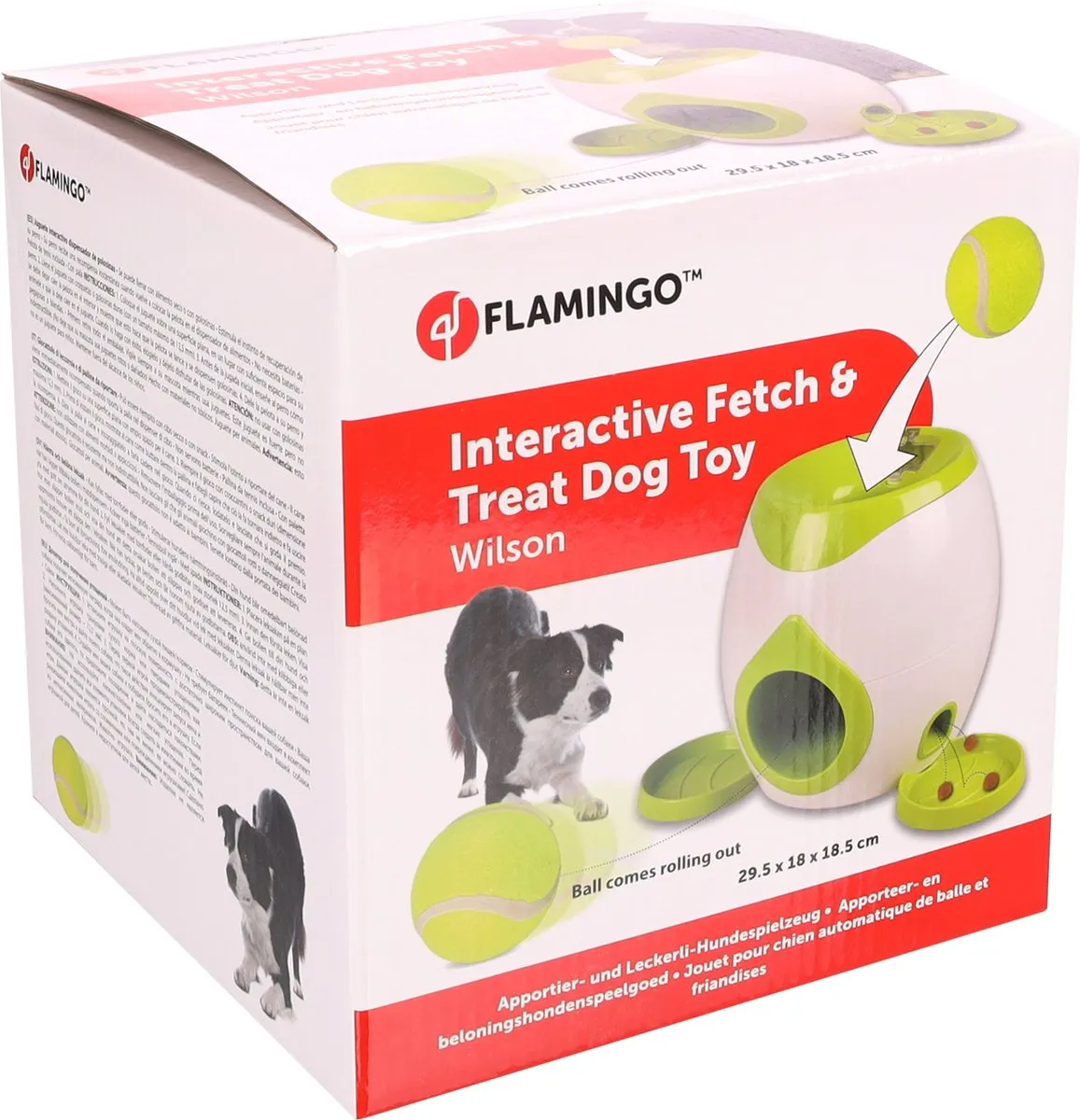 Flamingo Wilson Interactief Apporteerspel 18cm - Wit/Groen