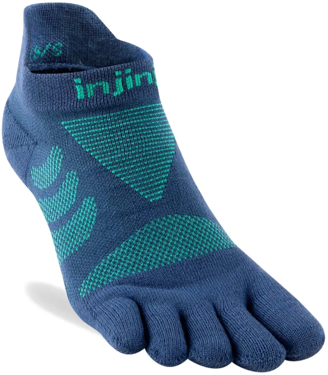 Injinji Ultra Run No-Show Sokken Dames - Diep Blauw/Groen - afbeelding 4 van 6
