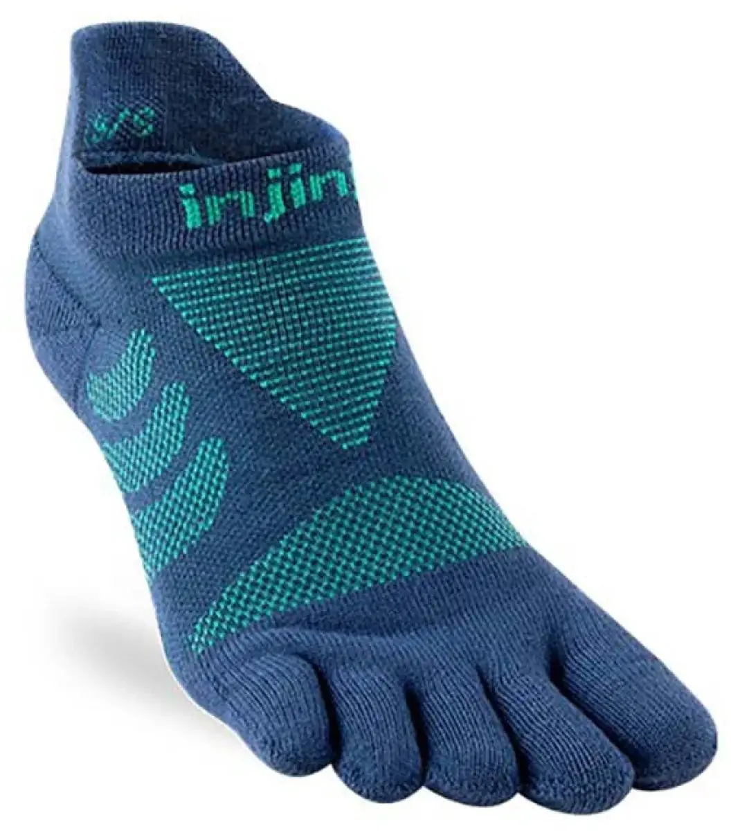 Injinji Ultra Run No-Show Sokken Dames - Diep Blauw/Groen - afbeelding 5 van 6