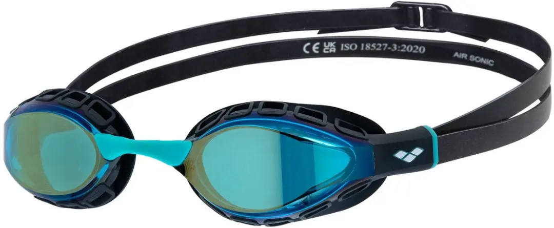 Arena Wedstrijdzwembril Air Sonic Mirror Aqua Zwart