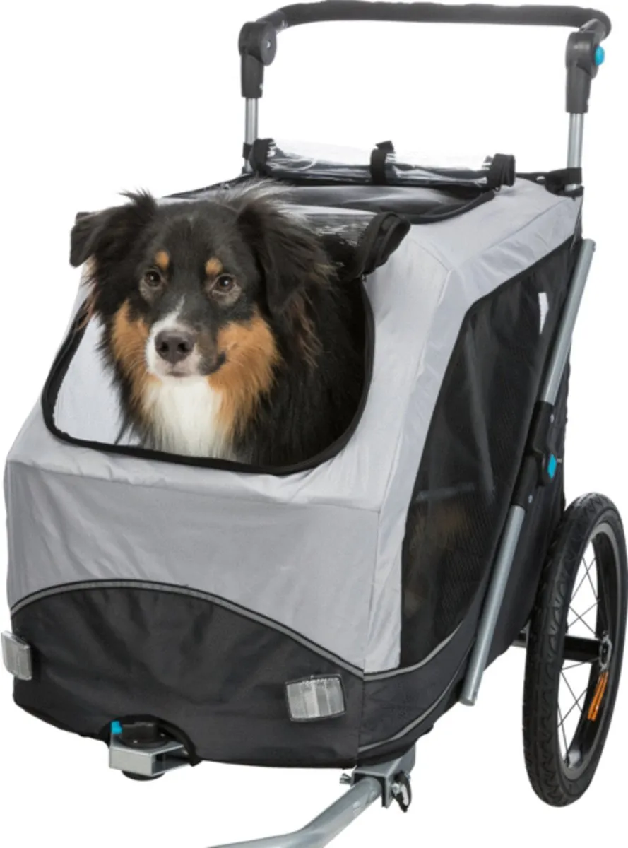 Trixie Hondenfietskar Opvouwbaar - 90x63x95cm - Grijs - afbeelding 6 van 6