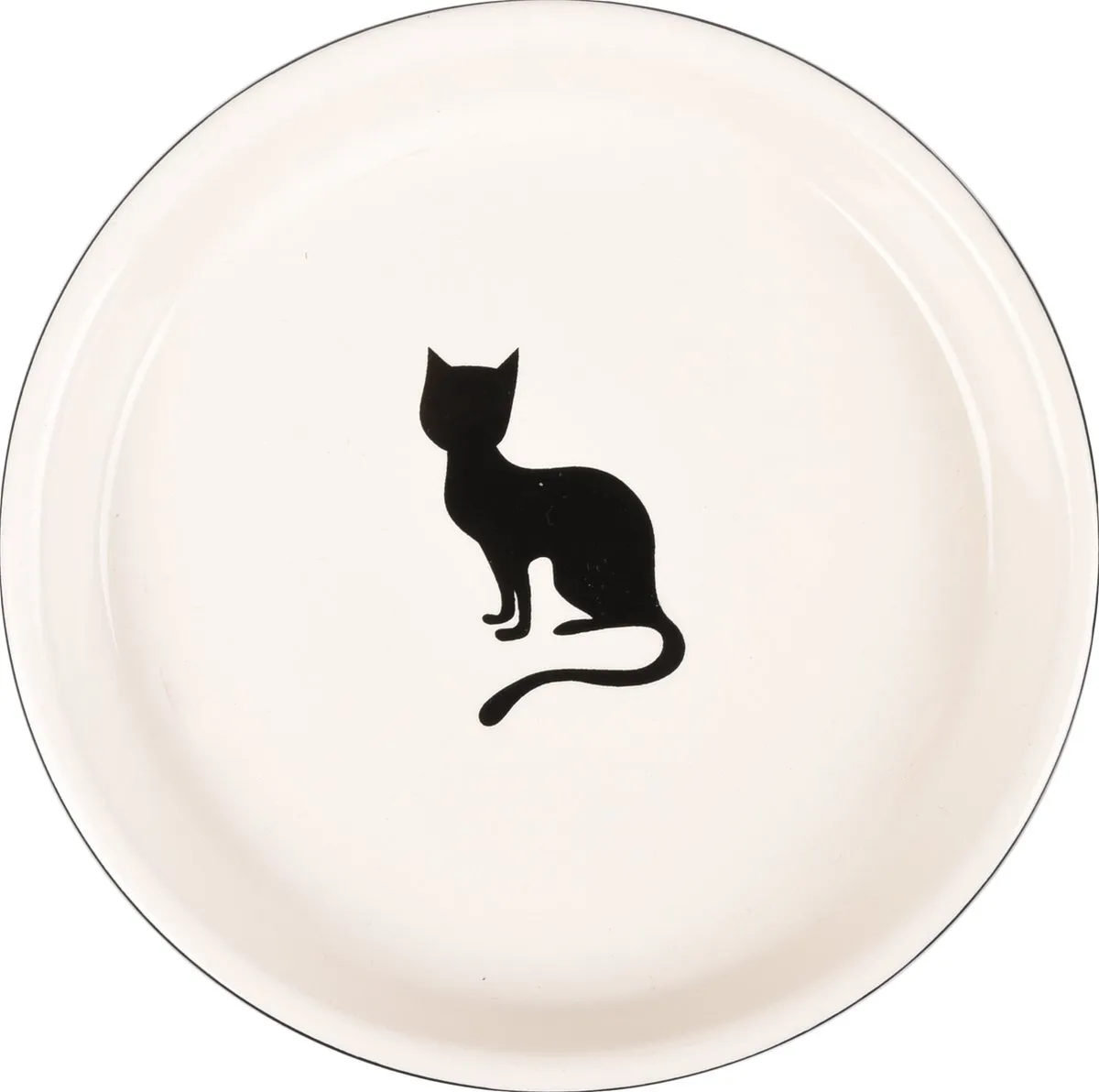 Flamingo Nala Kattenvoerbak - 180ml - Zwart/Wit