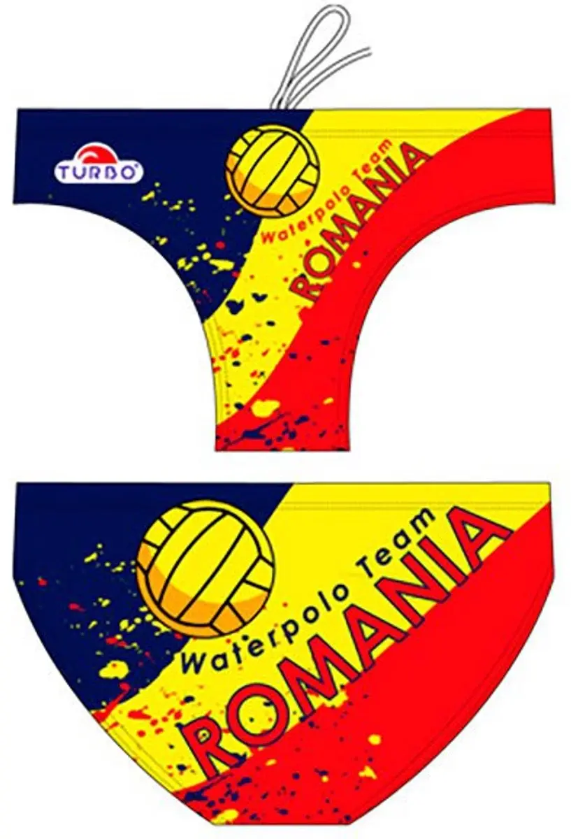 Turbo Romania Zwemslip Geel,Rood,Blauw 3XL Man