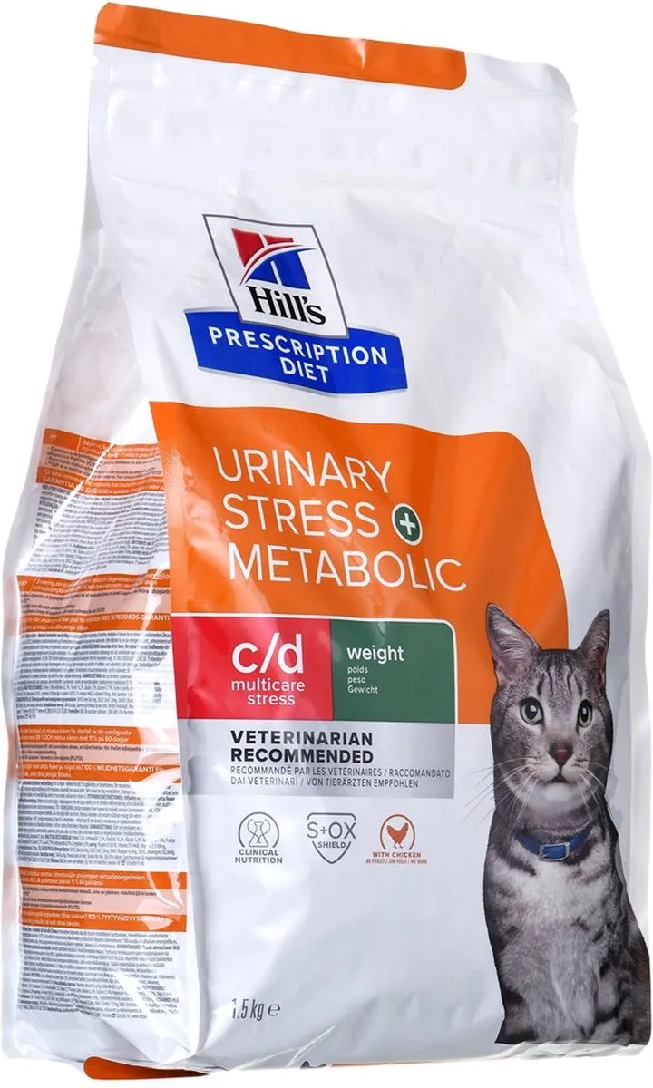 Hill's Prescription Diet C/d Multicare Stress & Metabool Kattenvoer 1,5kg