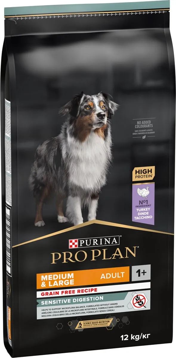 Pro Plan Graanvrij Sensitive Digestion Adult Kalkoen Hondenvoer 12kg