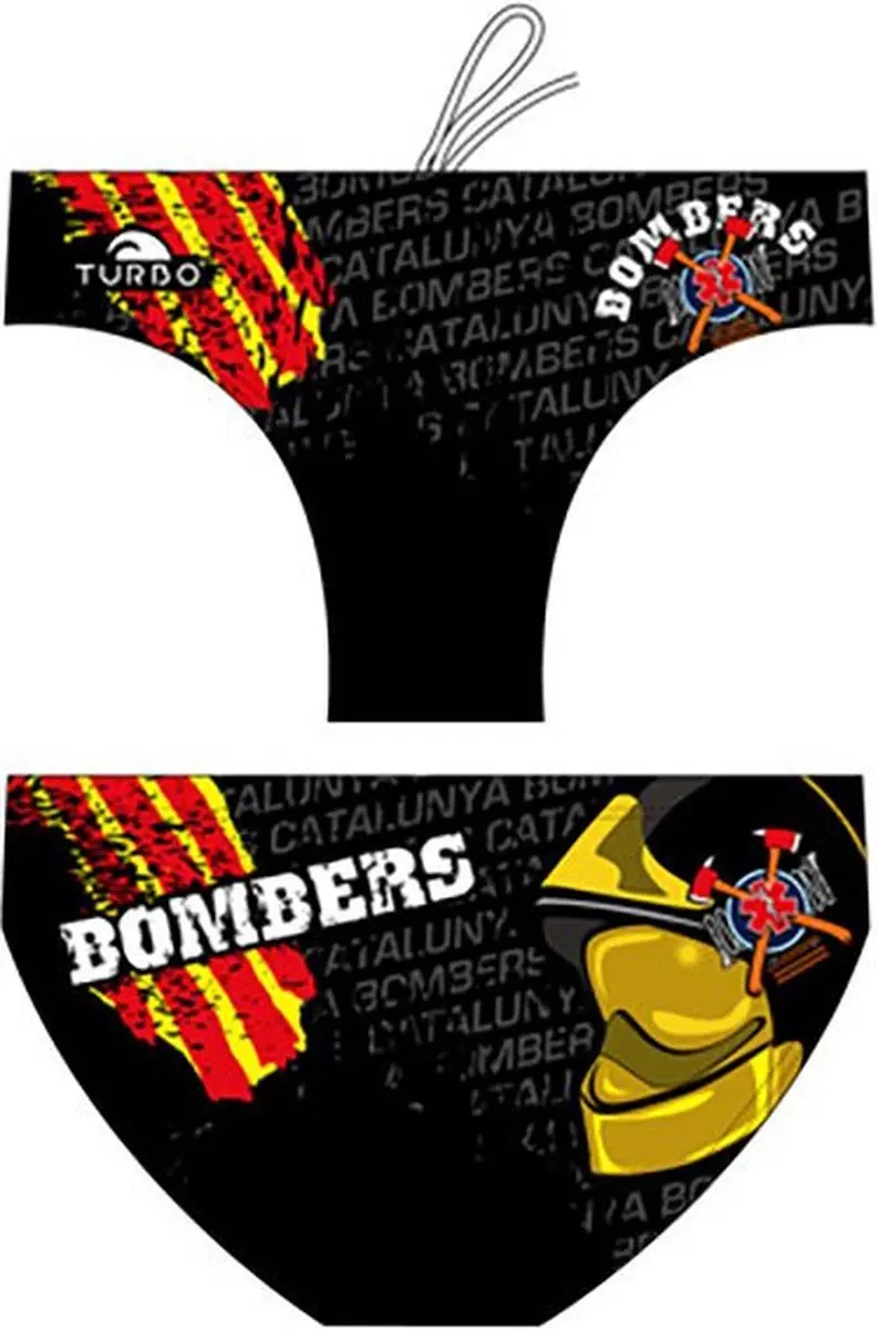 Turbo Catalonia Firefighters Hat Zwemslip Zwart XL Man