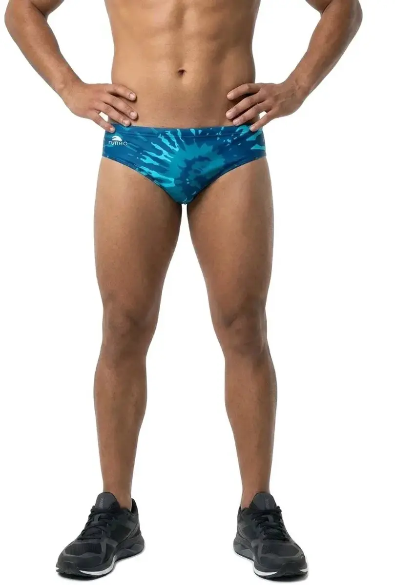 Turbo Khaki Tie Dye Zwemslip Blauw XL Man