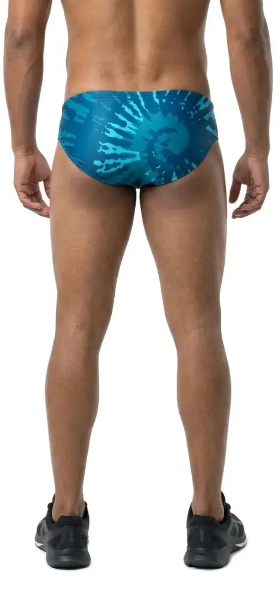 Turbo Khaki Tie Dye Zwemslip Blauw - afbeelding 2 van 4