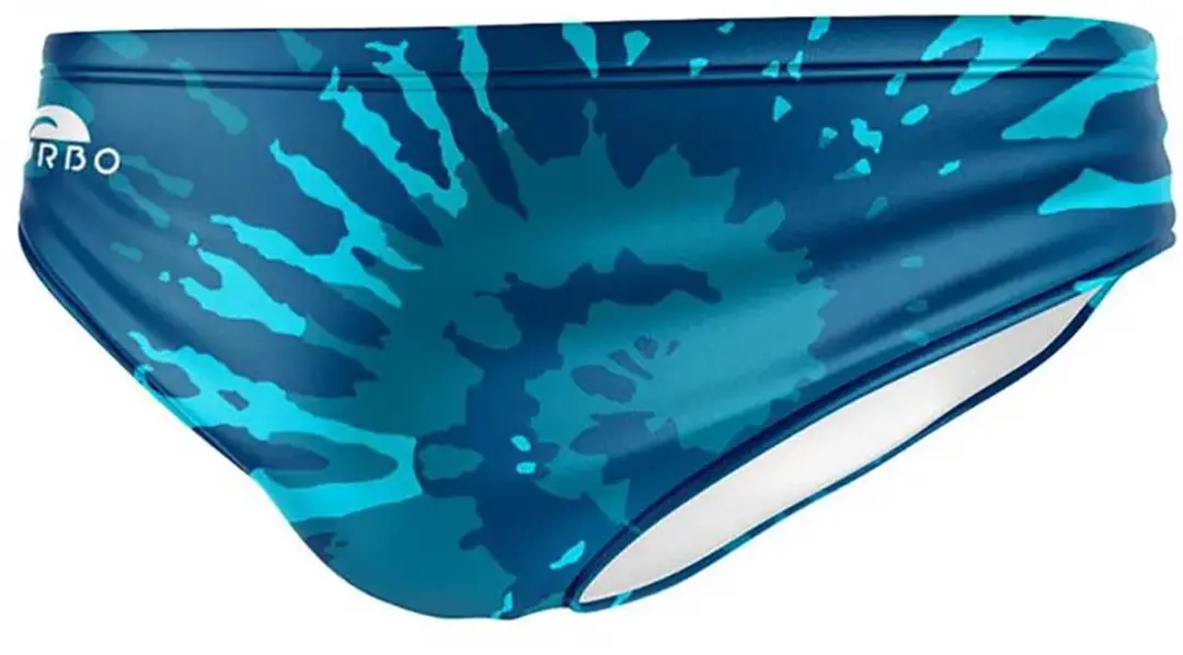 Turbo Khaki Tie Dye Zwemslip Blauw - afbeelding 3 van 4