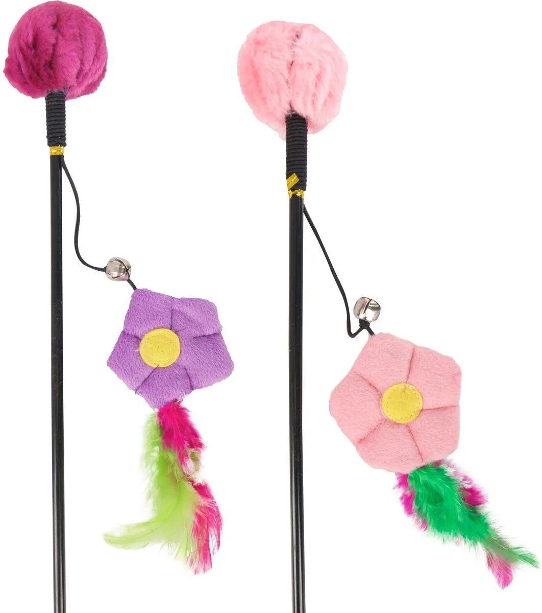 Flamingo Tangler Happy Flower Kattenspeelgoed - Paars - afbeelding 4 van 5