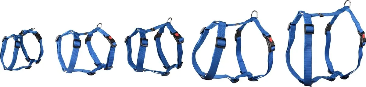 Flamingo Ziggi H-harnas Blauw S 35-50cm