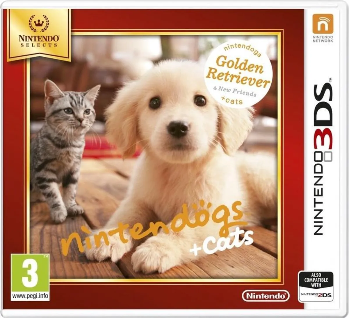Nintendo Nintendogs + Cats Golden Retriever & New Friends 3DS/2DS
