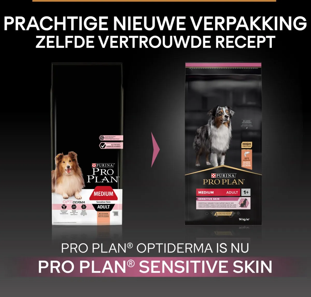 Pro Plan Optiderma Sensitive Skin Medium Rassen 3kg