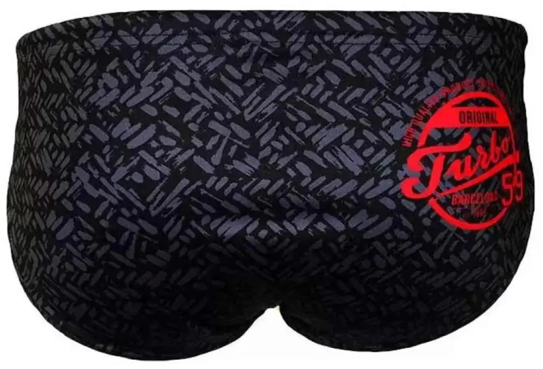 Turbo Plain Zwemslip - Zwart - XL - afbeelding 2 van 6
