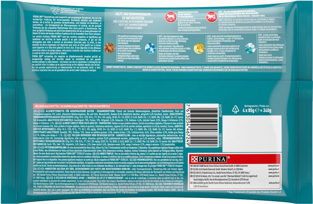 Purina ONE Sterilcat Adult Zalm - 48 Stuks (12x4x85g)