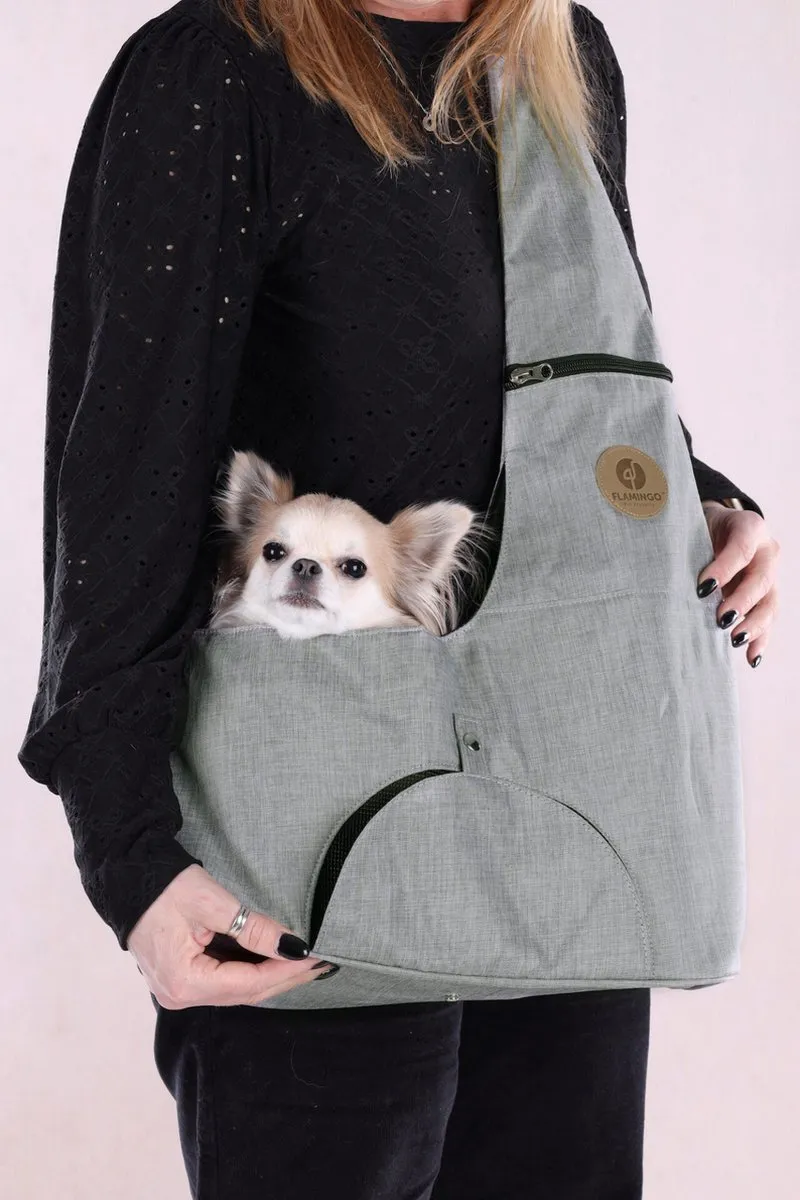 Flamingo Kanga Buikdrager Honden- en Kattenentas - Grijs - 44cm - tot 5kg