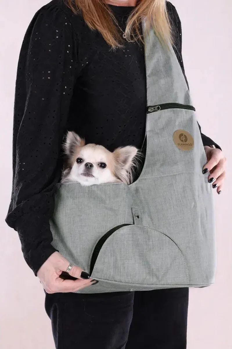 Flamingo Kanga Buikdrager Honden- en Kattenentas - Grijs - 44cm - tot 5kg