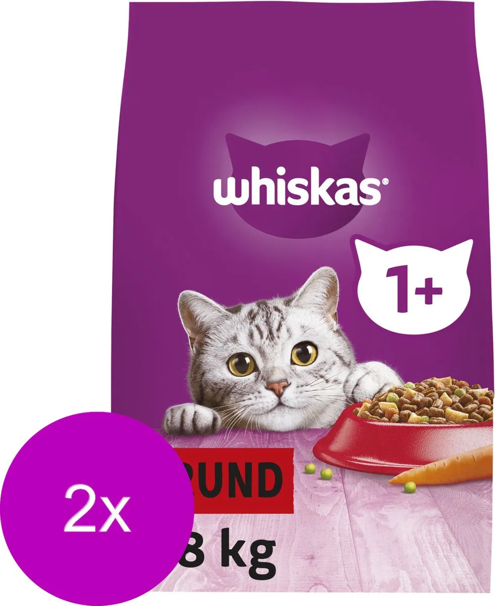 Whiskas Adult Rund Brokjes - 2x3,8kg