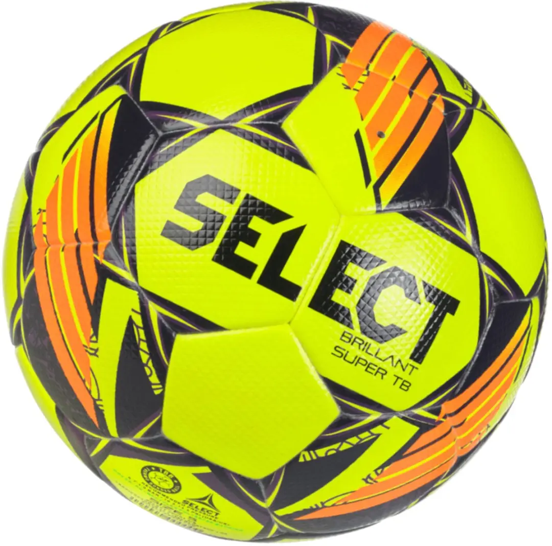 Select Brillant Super TB Voetbal - Maat 5 - Geel - afbeelding 2 van 3
