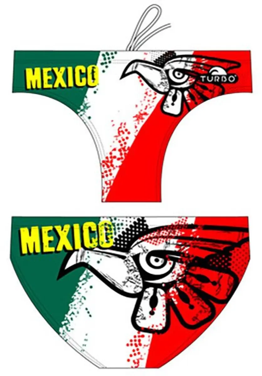 Turbo Mexico Falcon Zwemslip Groen,Rood,Wit 7-8 Years Jongen