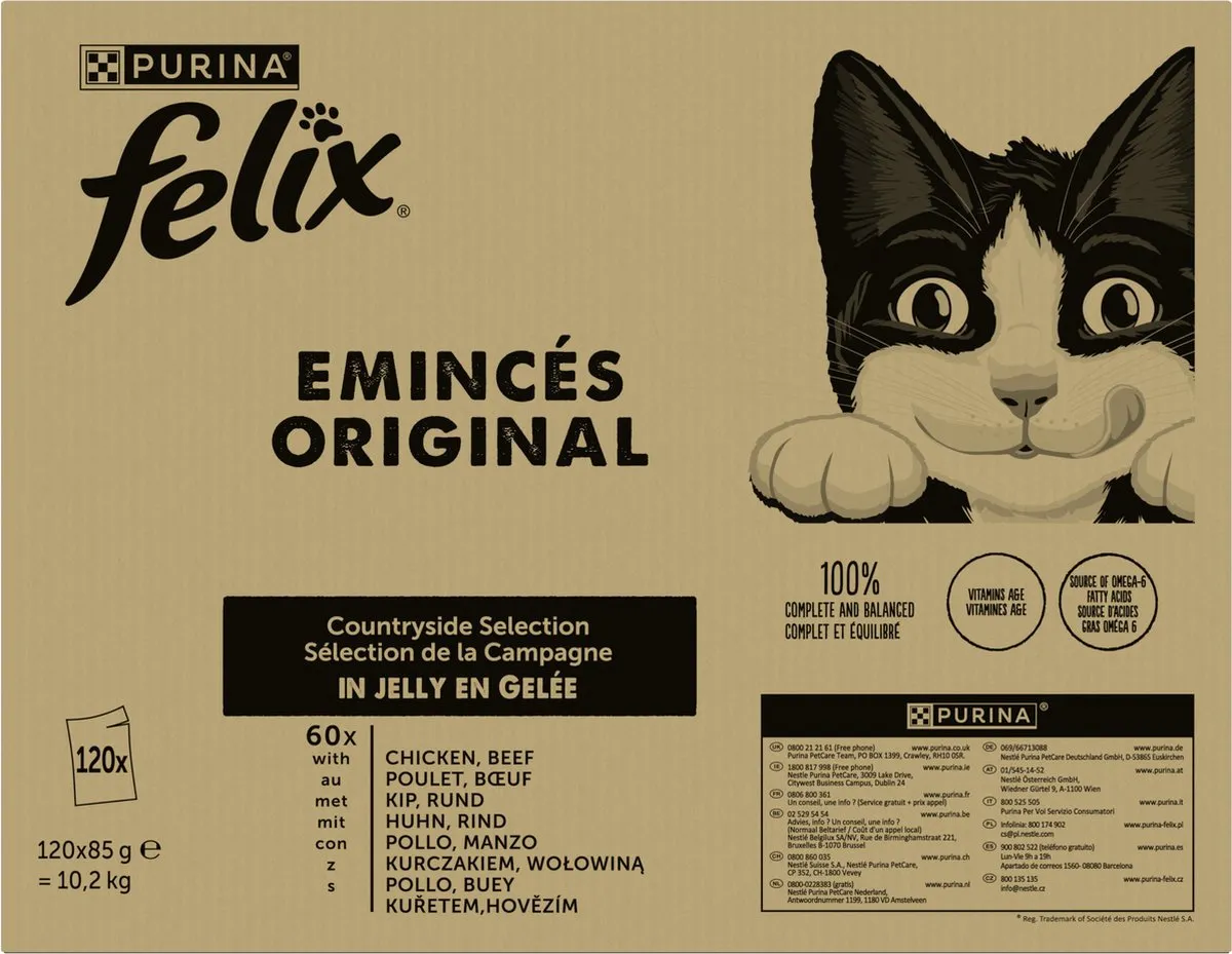 Felix Original Mix Selectie Natvoer - Rund & Kip - 120x85g