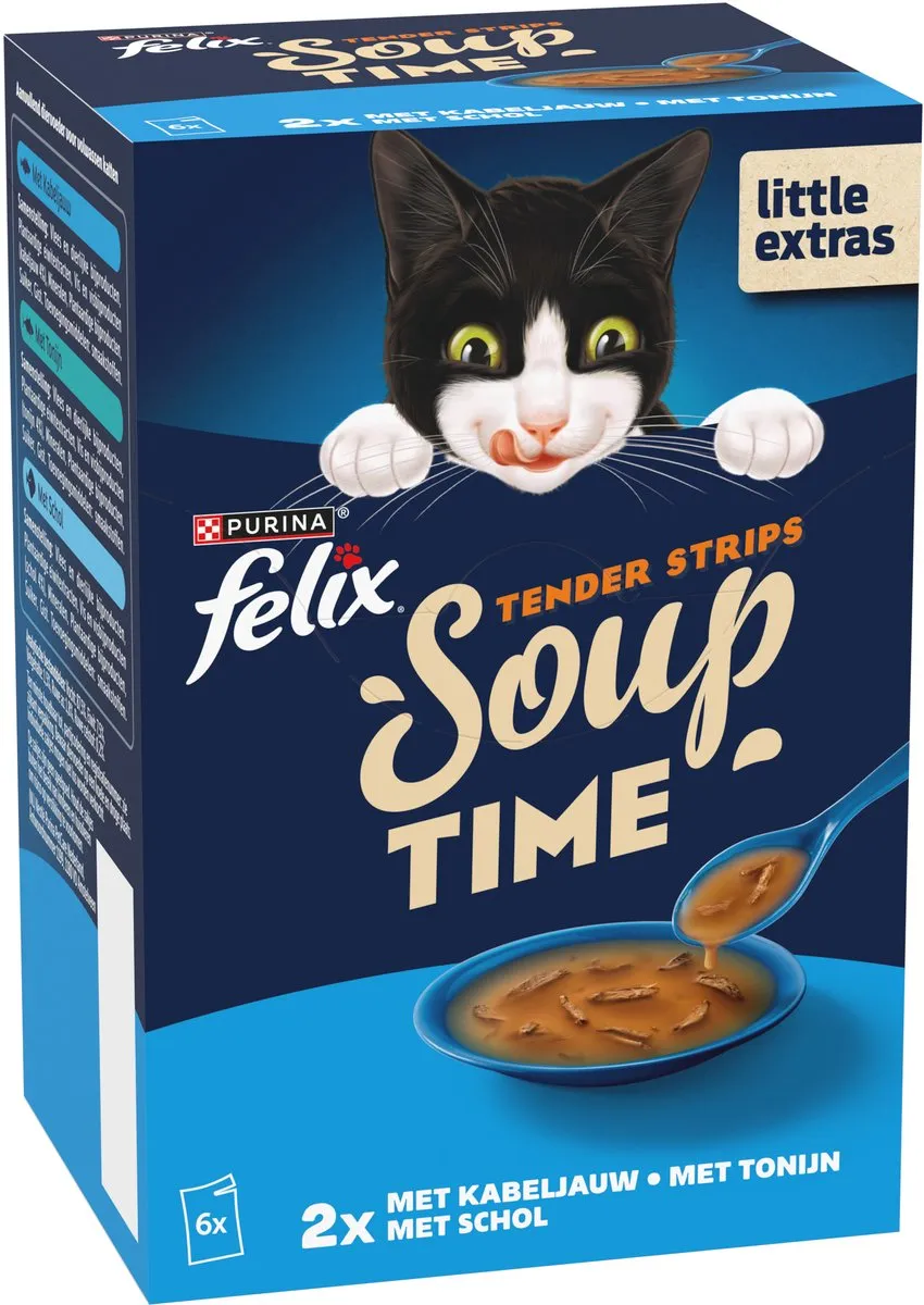 Felix Soup Tender Strips Vis Kattenvoer - 48x48g - 288 Stuks - afbeelding 6 van 6