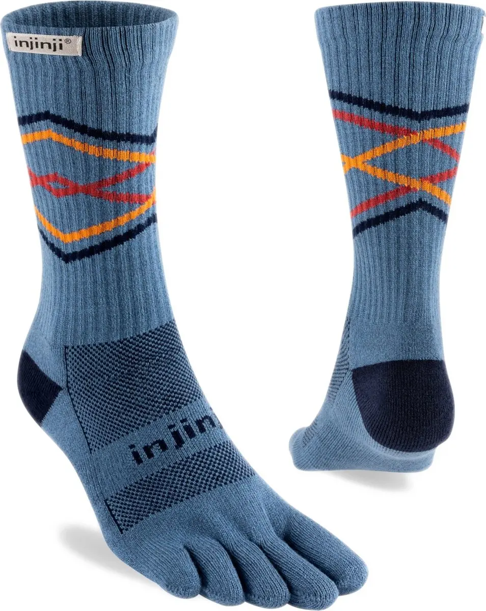 Injinji Teensokken Trail Midweight Crew Coolmax Unisex IS213170 63 Bleu dark S=3