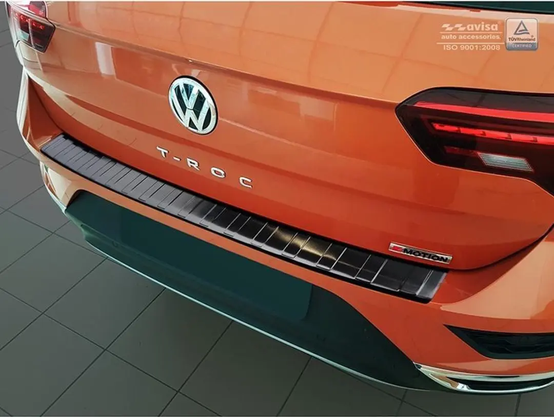 Avisa Zwart RVS Achterbumperprotector passend voor Volkswagen T-Roc 11/2017- 'Ri