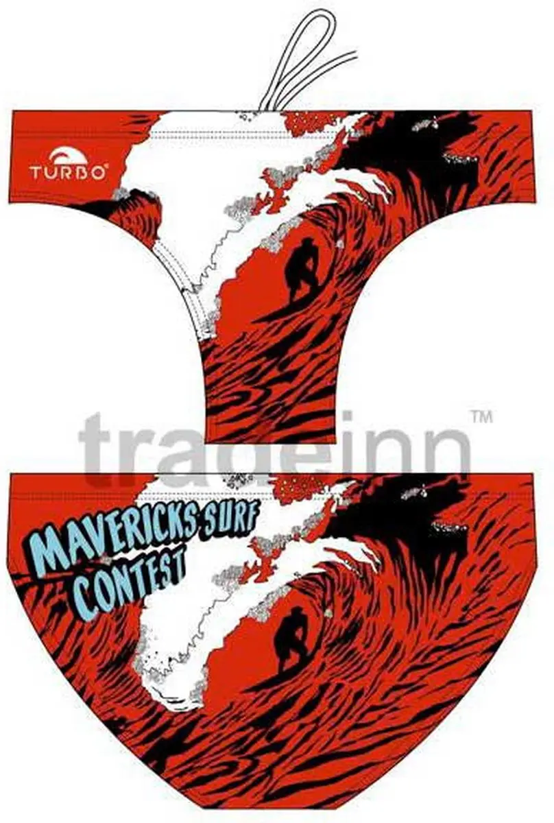 Turbo Mavericks Wave Zwemslip Rood XL Man