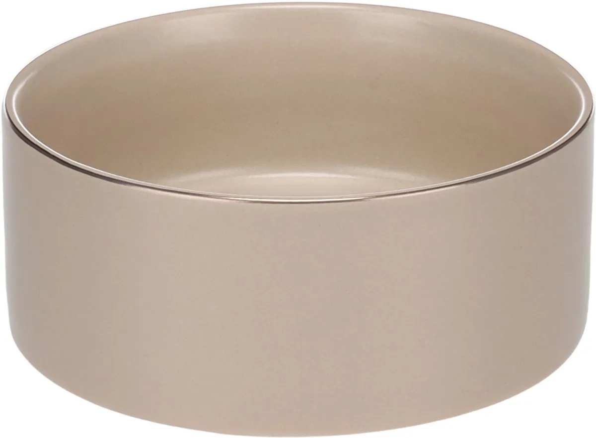 Flamingo Keramische Voer- en Drinkbak M - Ø16,5cm - 800ml - Beige