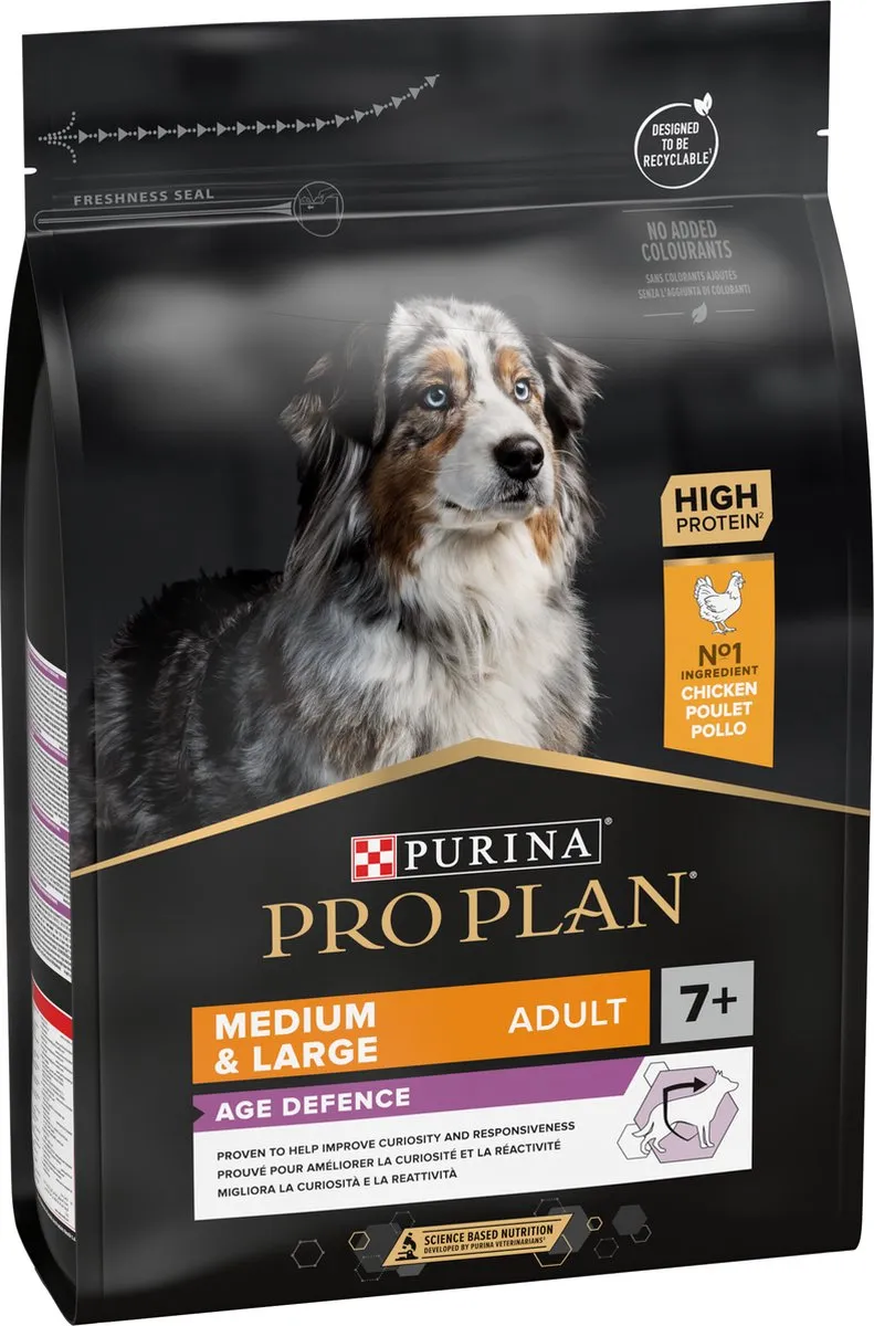 Pro Plan Medium & Large Adult 7+ Age Defence Hondenvoer - Kip - 3kg