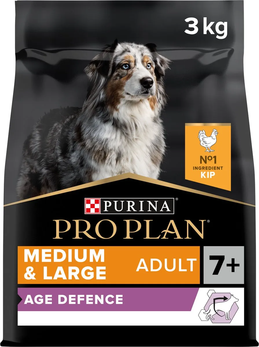 Pro Plan Medium & Large Adult 7+ Age Defence Hondenvoer - Kip - 3kg - afbeelding 6 van 6