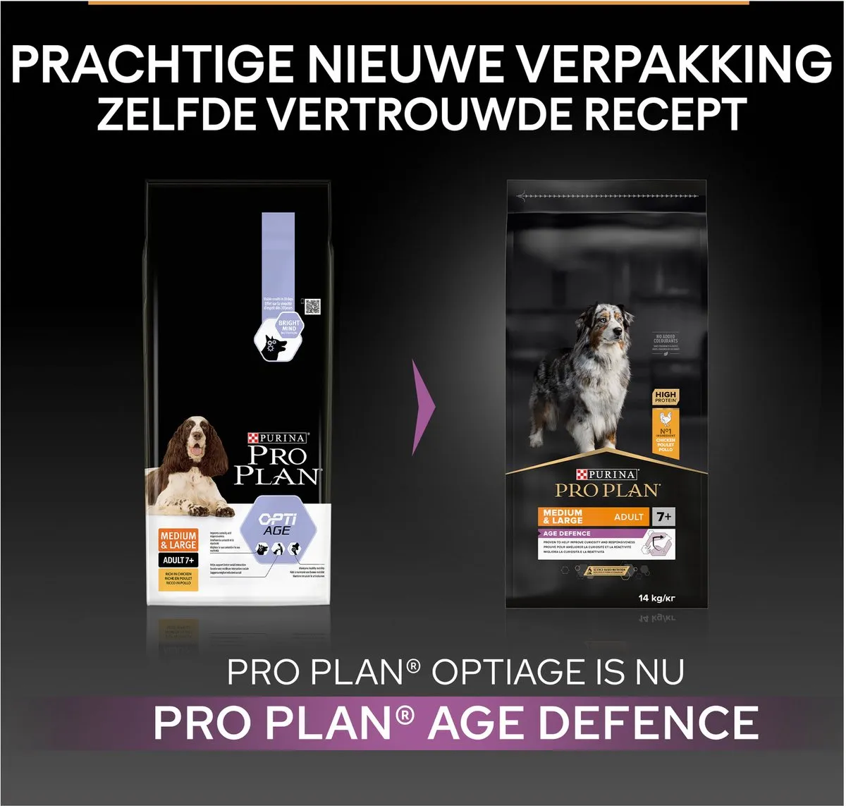 Pro Plan Medium & Large Adult 7+ Age Defence Hondenvoer - Kip - 3kg