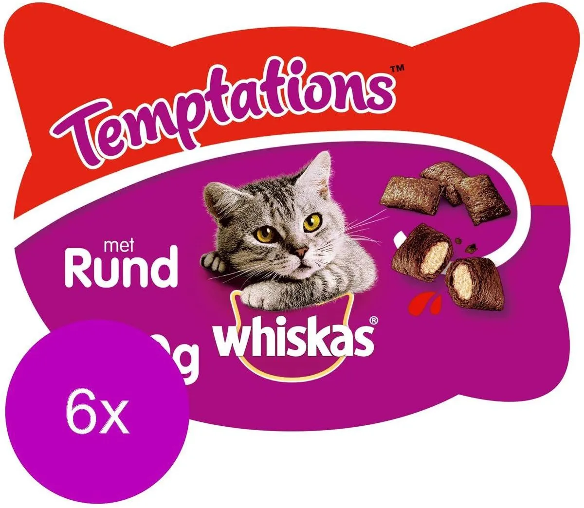 Whiskas Temptations Rund 60g