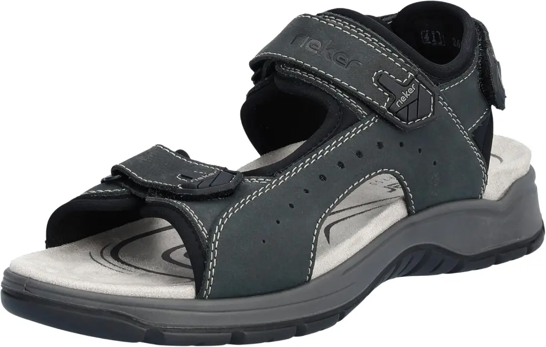 Rieker Heren Sandalen Zwart/Grijs Maat 45