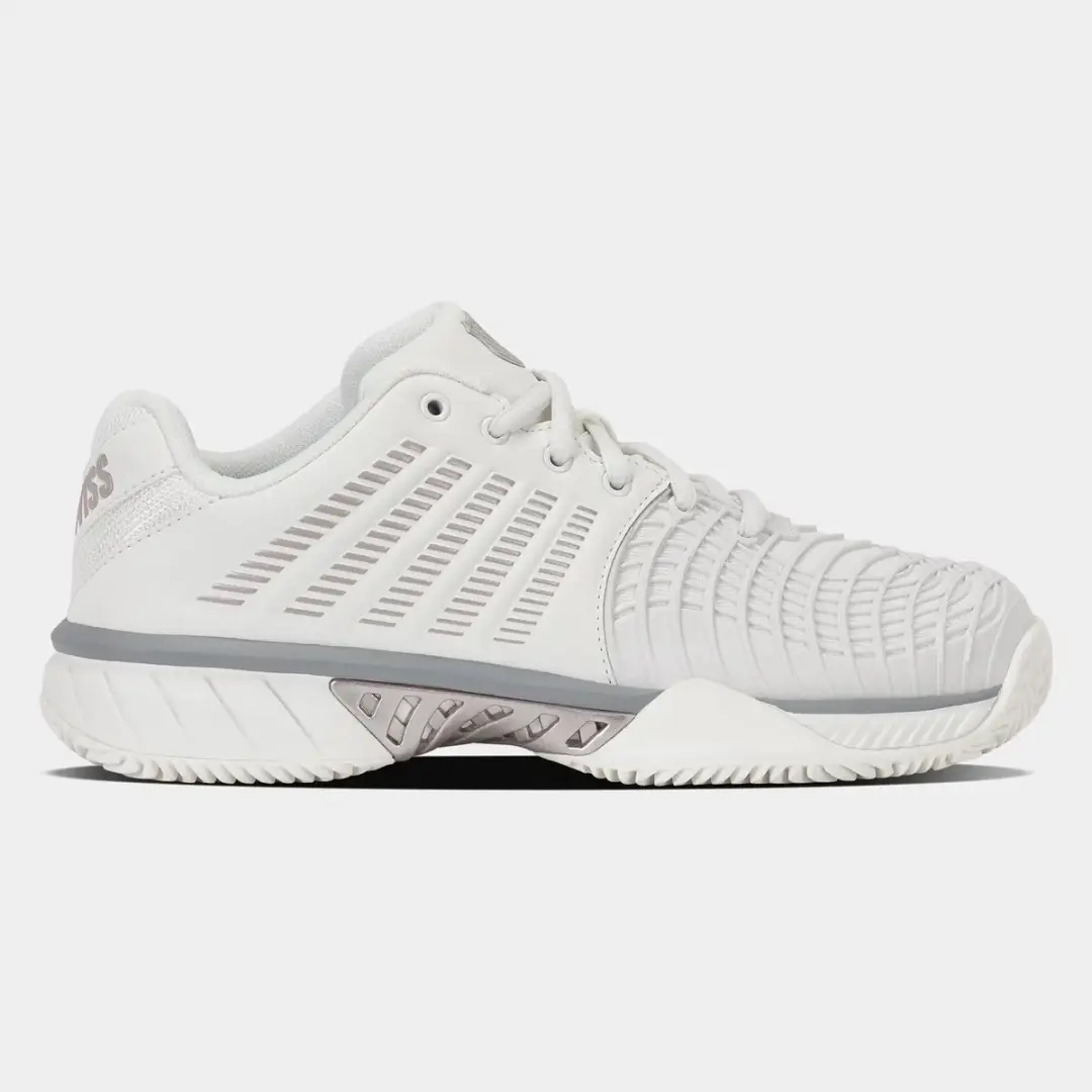 K-Swiss Express Light 3 Clay Dames Tennisschoen - Wit/Grijs - afbeelding 6 van 6
