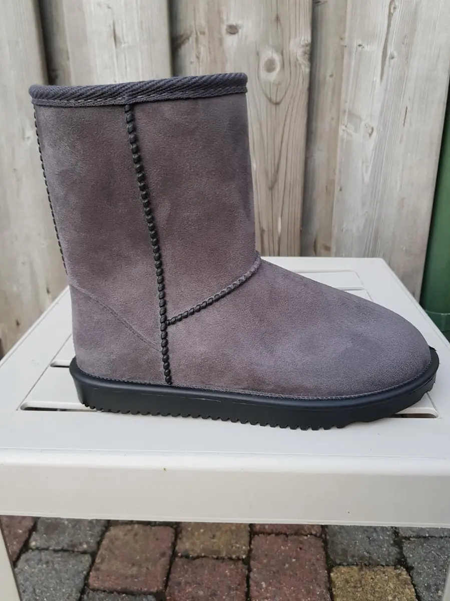 HKM Davos waterproof en bontgevoerde (stal)schoen maat 35 grijs