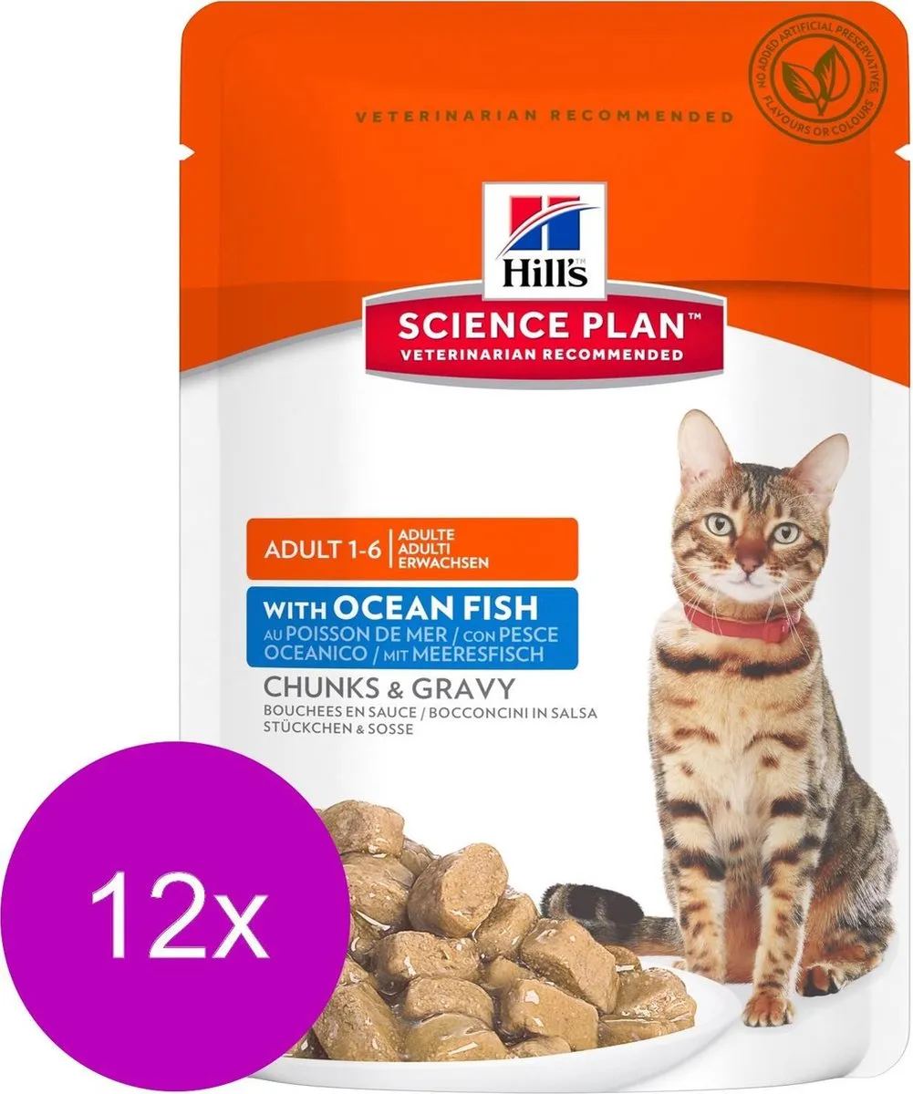 Hill's Science Plan Feline Pouch Adult Kattenvoer - Oceaan Vis - 85 gr