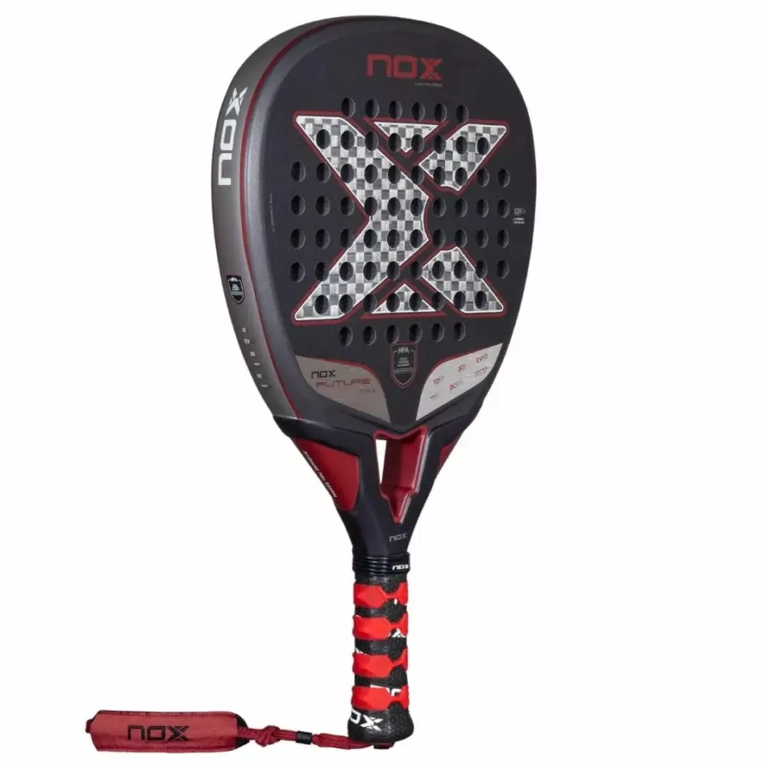 Nox Future Attack 12K Padelracket - Zwart/Rood - afbeelding 2 van 6