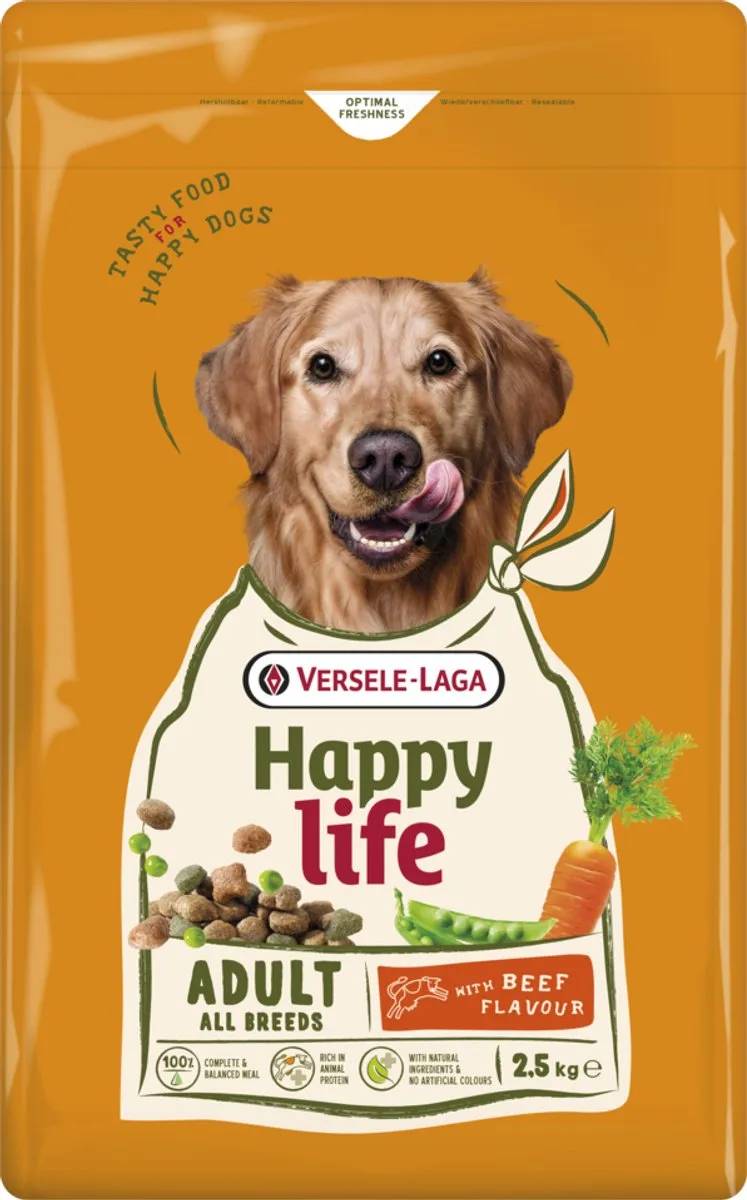Versele-Laga Happy Life Adult Hondenvoer Rund 12.5kg