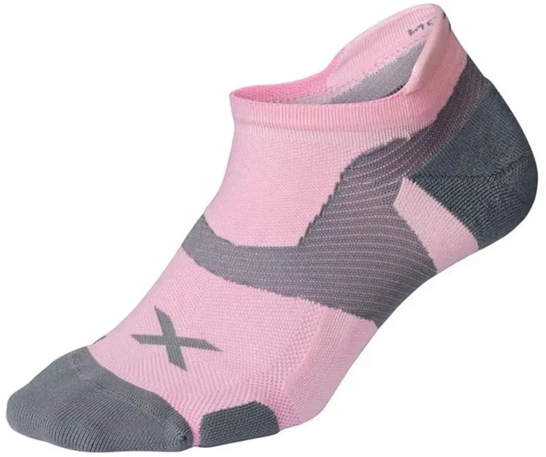 2XU Vectr Cushion No Show Sokken - Roze - 2 stuks - afbeelding 4 van 4