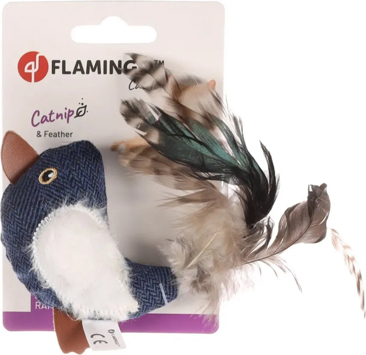 Flamingo Jeany Vogel Kattenspeelgoed 15x8.5cm