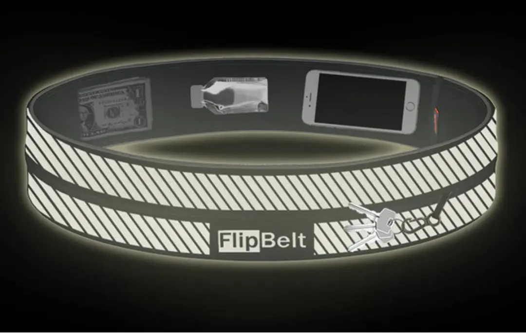 FlipBelt Reflective Running Belt - Zwart - XL - afbeelding 3 van 3