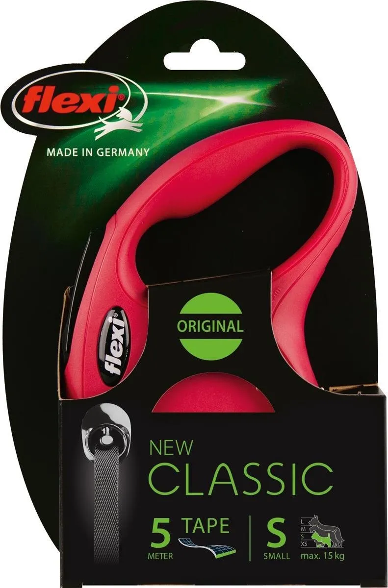 Flexi New Classic Tape Hondenriem - Rood - XS - 5m