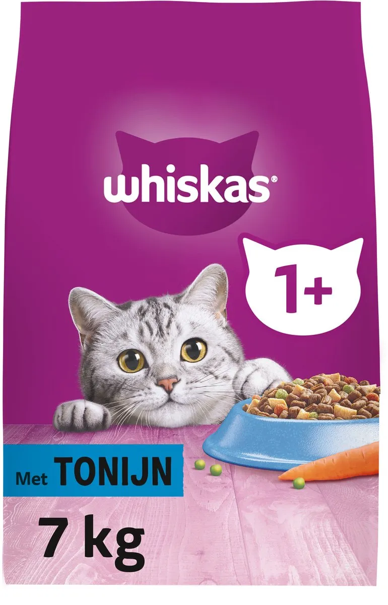 Whiskas Kattenbrokken Adult 1+ Tonijn 7kg