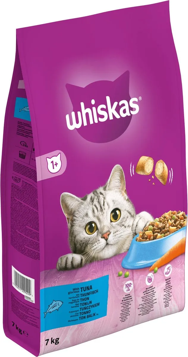 Whiskas Kattenbrokken Adult 1+ Tonijn 7kg