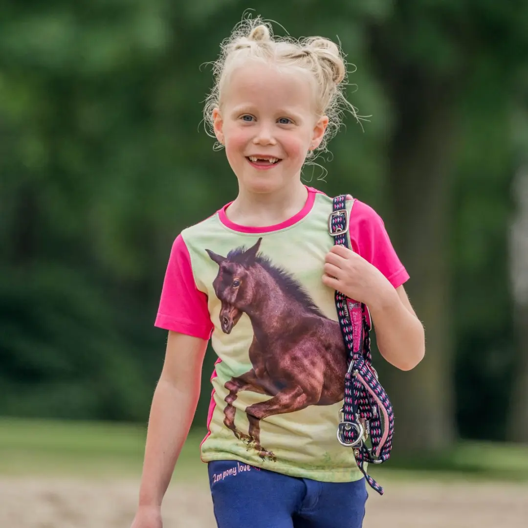 Horka Ollie Meisjes T-Shirt - Magenta/Roze - afbeelding 2 van 4