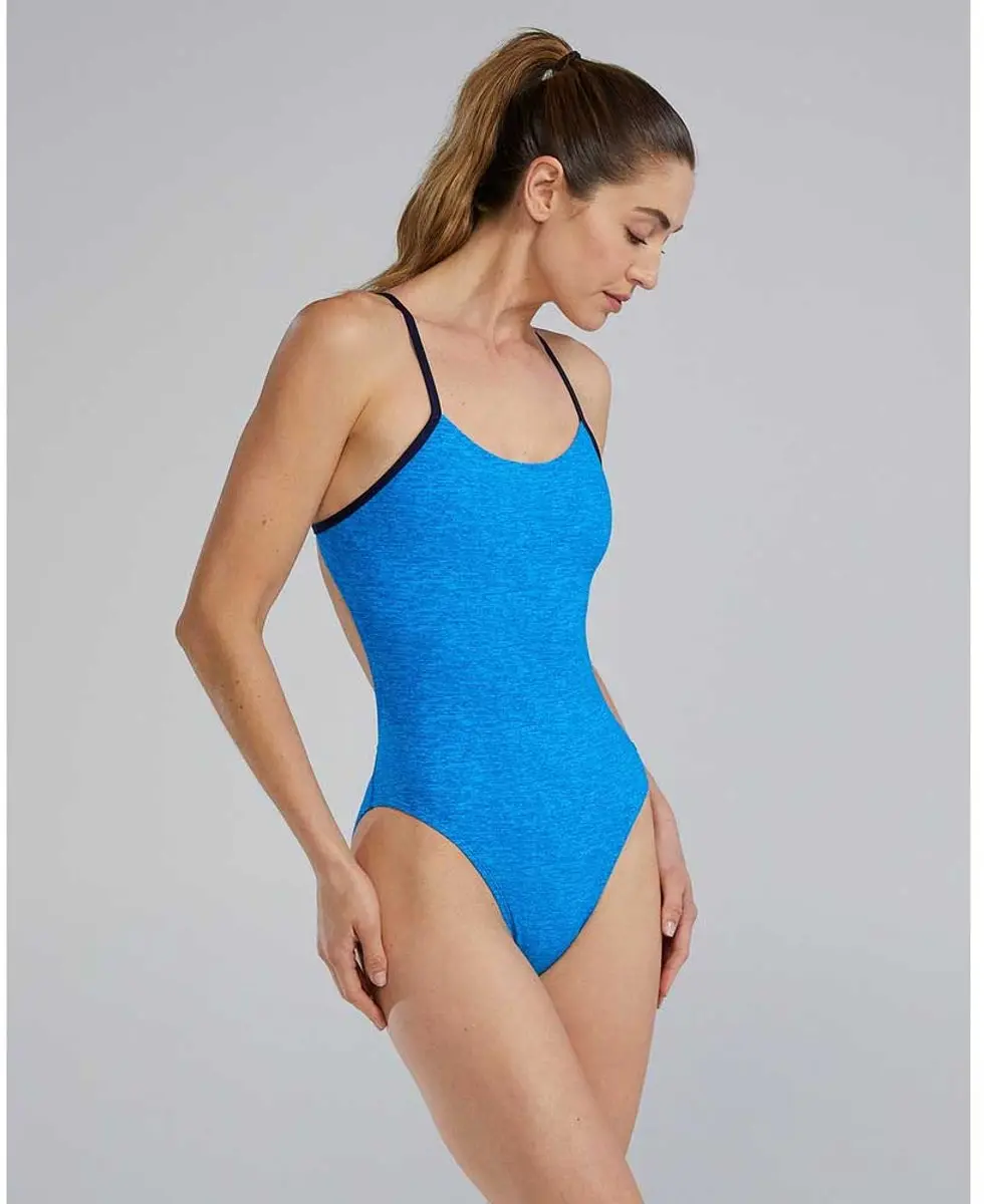 TYR Cutout Lapped Dames Zwempak - Blauw - 36 - afbeelding 5 van 6