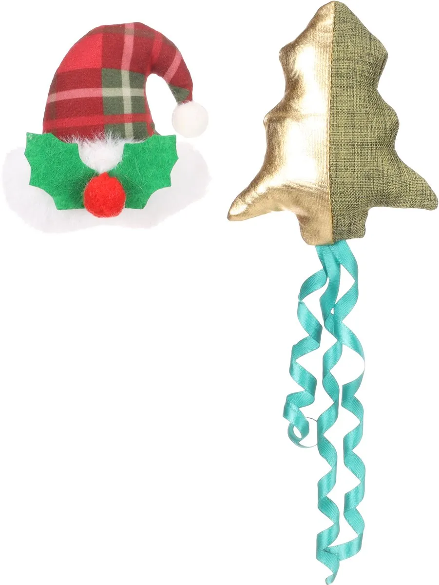 Flamingo Arya Muts & Kerstboom Meerkleurig Katten Speelset