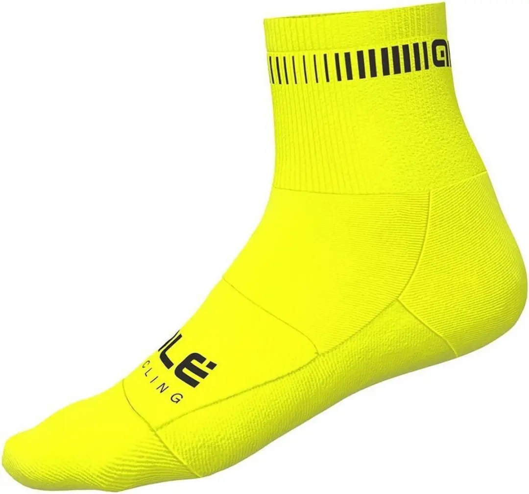 Alé Q-Skin Sokken - Zwart-Fluo Geel - afbeelding 2 van 3